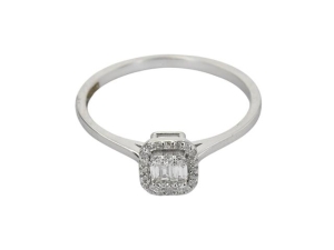 0.14 Karat Baget Pırlanta Yüzük - VZ17282 - KOÇAK DIAMOND