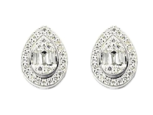 0.24 Karat Baget Pırlanta Küpe - VK03701 - KOÇAK DIAMOND