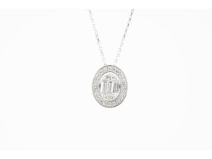 0.28 Karat Baget Pırlanta Kolye - VL03513 - KOÇAK DIAMOND