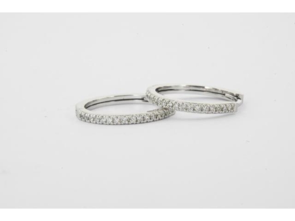 0.32 Karat Halka Pırlanta Küpe - K014193 - 1