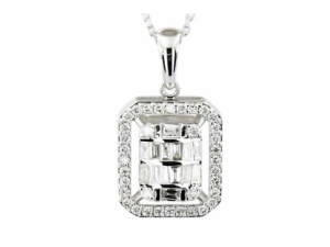 0.36 Karat Baget Pırlanta Kolye - VL03766 - KOÇAK DIAMOND