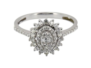 0.38 Karat Baget Pırlanta Yüzük - LZ09866 - KOÇAK DIAMOND