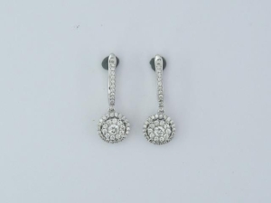1.11 Karat Baget Pırlanta Küpe - K013190 - KOÇAK DIAMOND